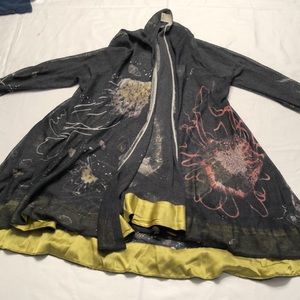 Silk multi colored cardigan